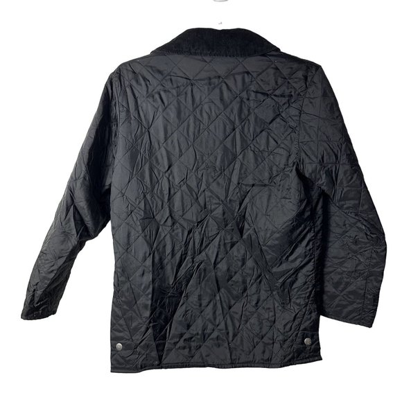 Barbour Men's Small Liddesdale Jacket Quilted Black Button Up - Picture 2 of 10